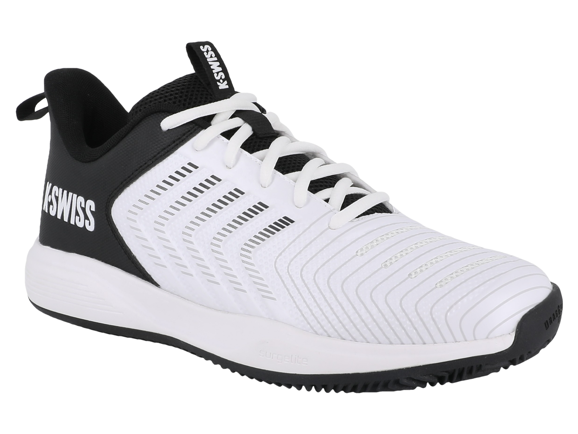 K-Swiss Ultrashot Light Clay White/Black - side view