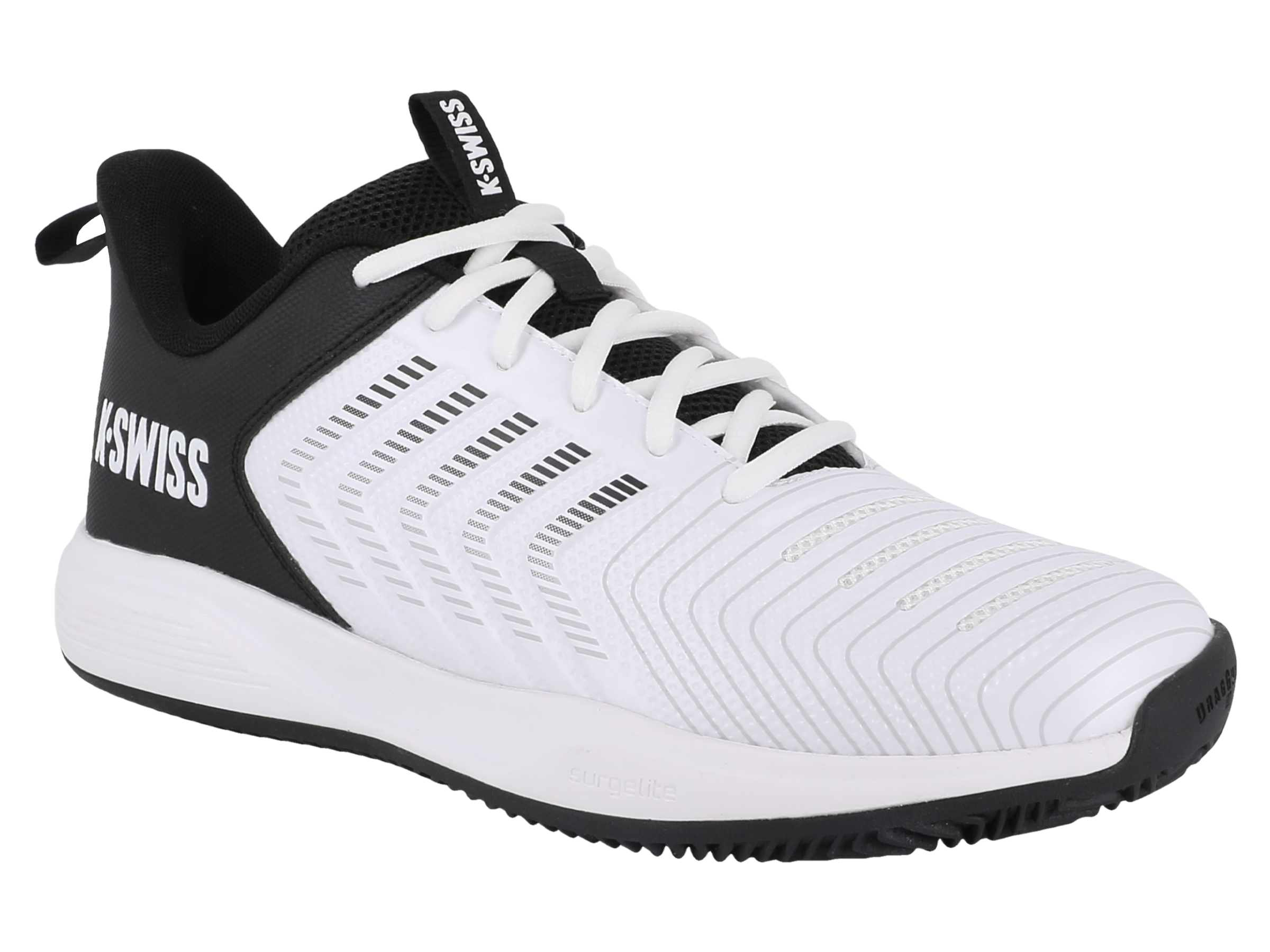 K-Swiss Ultrashot Light Clay White/Black - side view