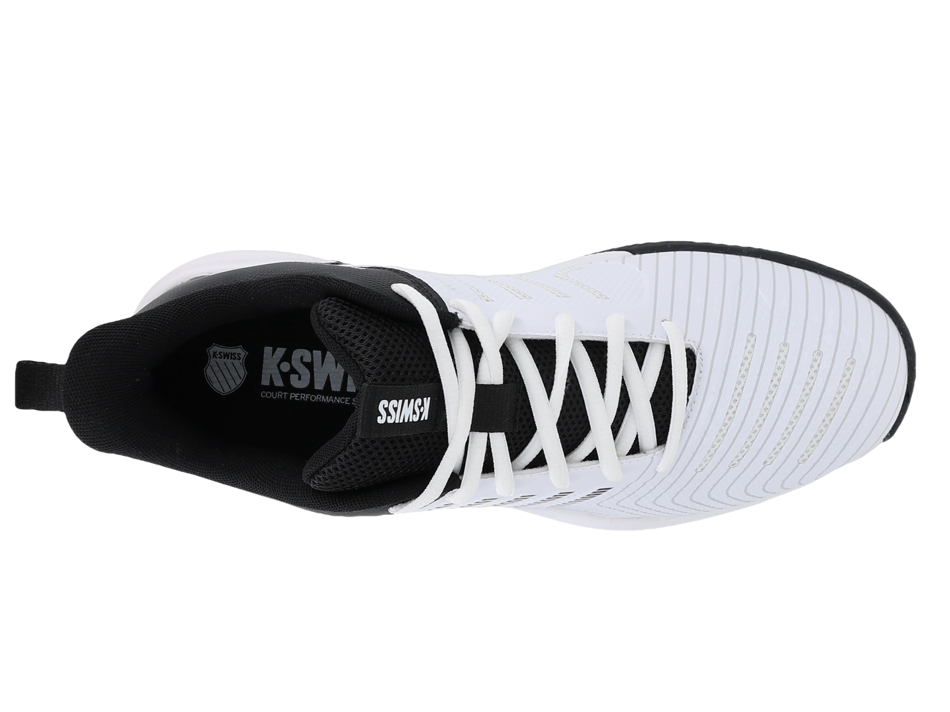 K-Swiss Ultrashot Light Clay White/Black - three quarter view