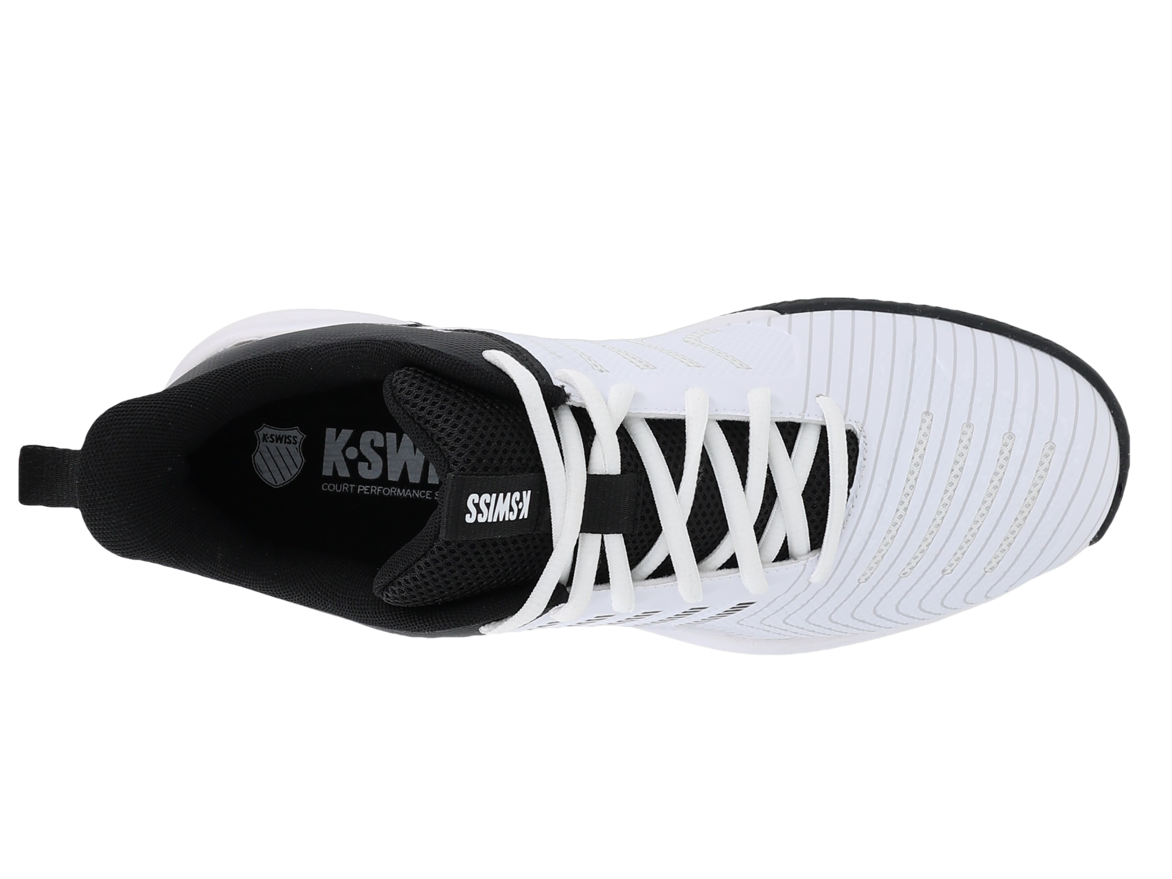 K-Swiss Ultrashot Light Clay White/Black - three quarter view
