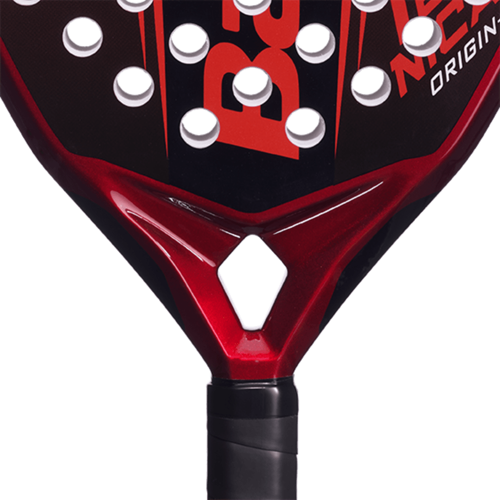Babolat Technical Origin + Padel Racket - close up of heart area and branding
