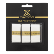 Oxdog Gold Pro Padel Overgrips (x3) - Black grip pack front view