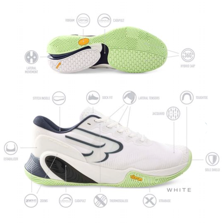 Bullpadel Hack Vibram Padel Shoes White