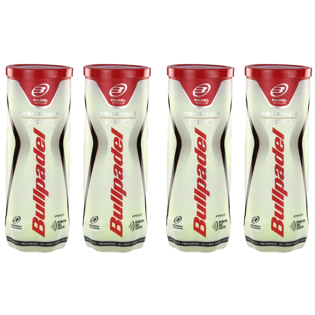 Bullpadel Premium Pro Padel Balls Dozen (4 tubes)