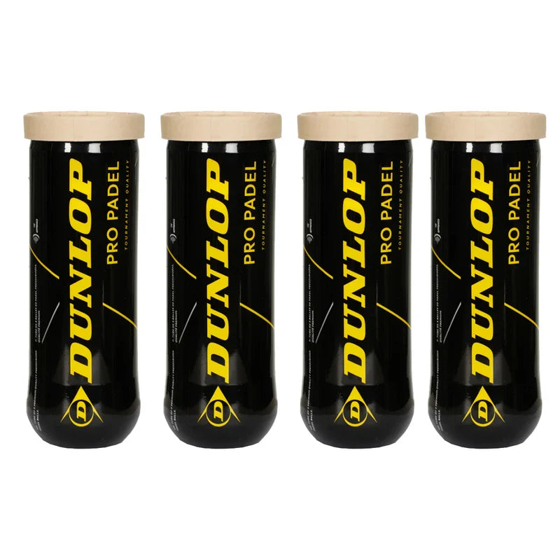 Dunlop Pro Padel Balls Dozen (4 tubes)