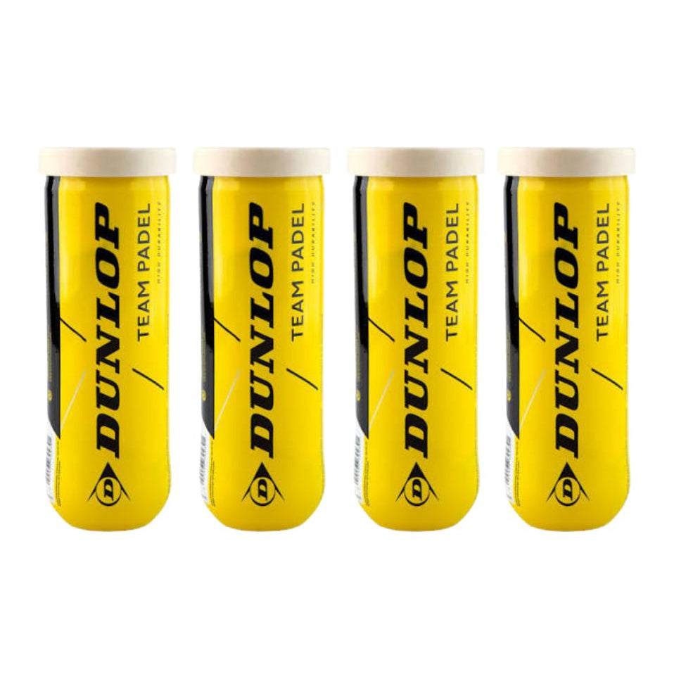 Dunlop Team Padel Balls Dozen (4 tubes)