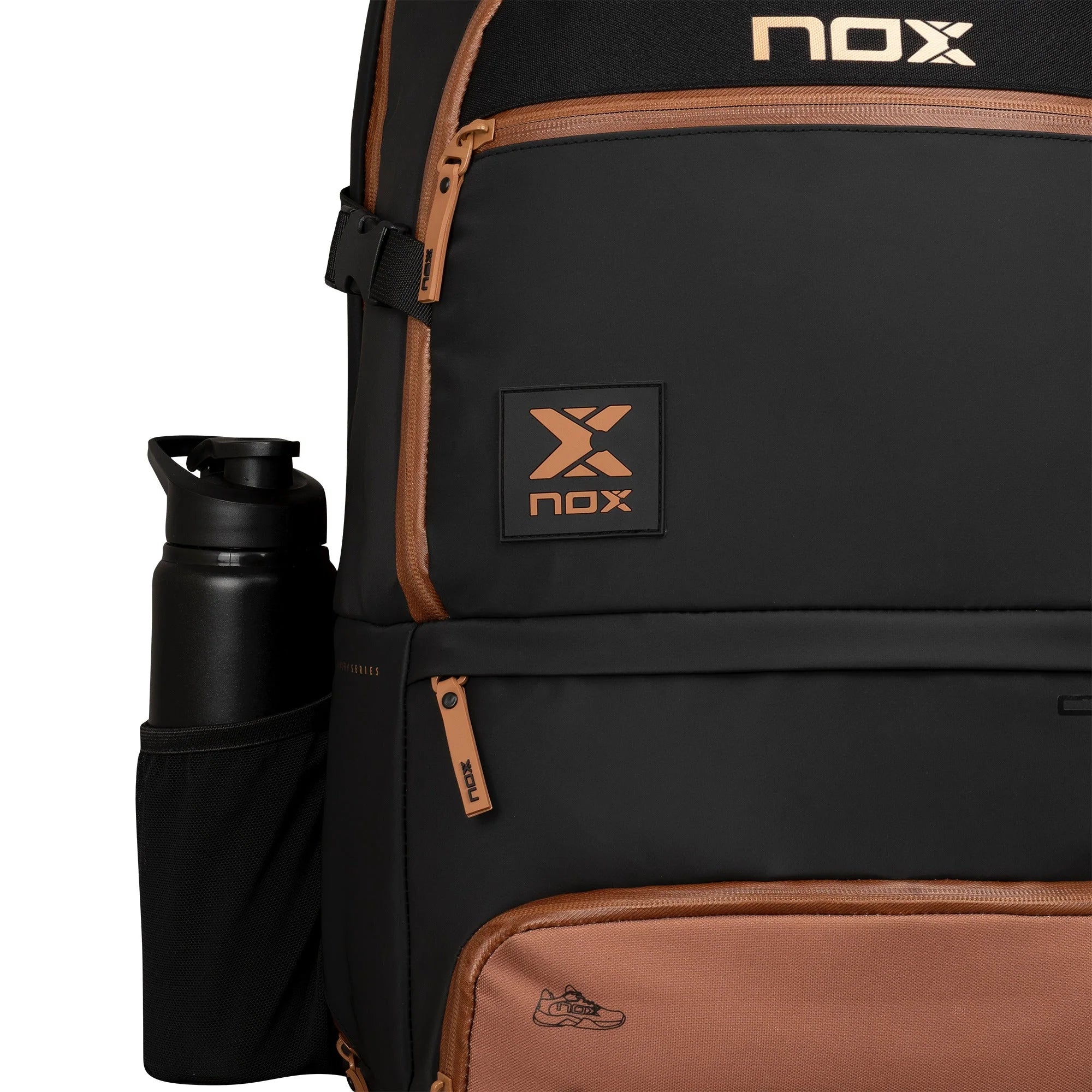 Nox Luxury Open Series Padel Backpack Black/Brown