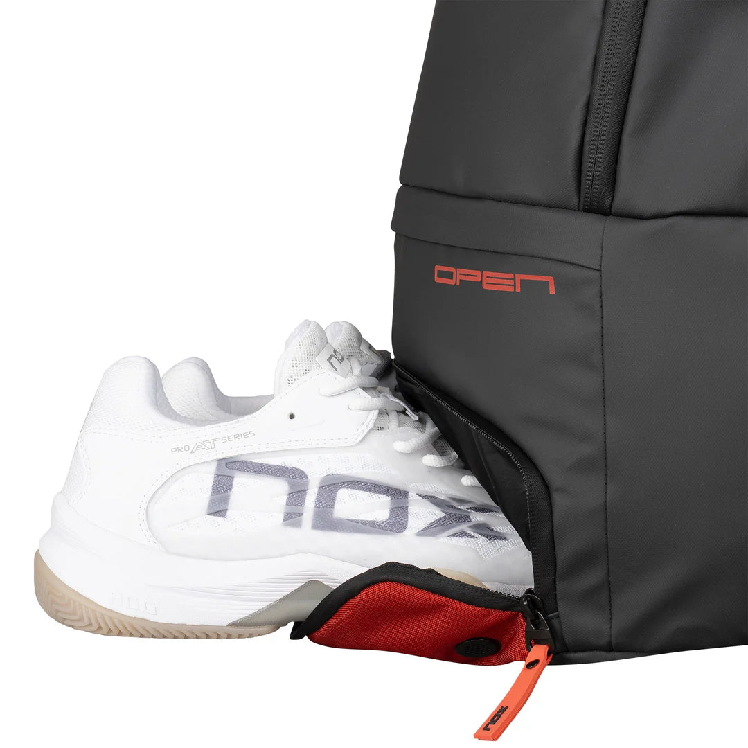 Nox Luxury Open Series Padel Backpack Black/Red
