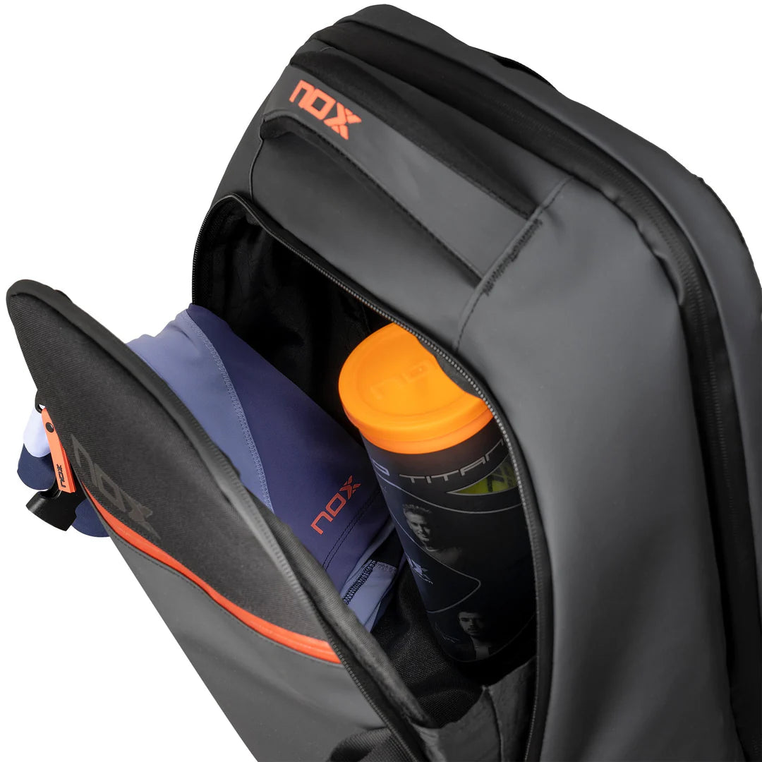 Nox Luxury Open Series Padel Backpack Black/Red