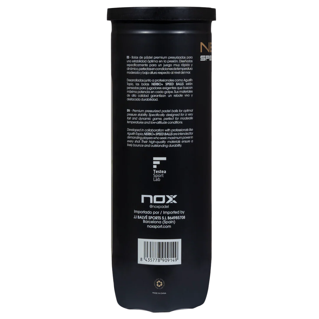 Nox Nerbo+ Speed Padel Balls (x3)
