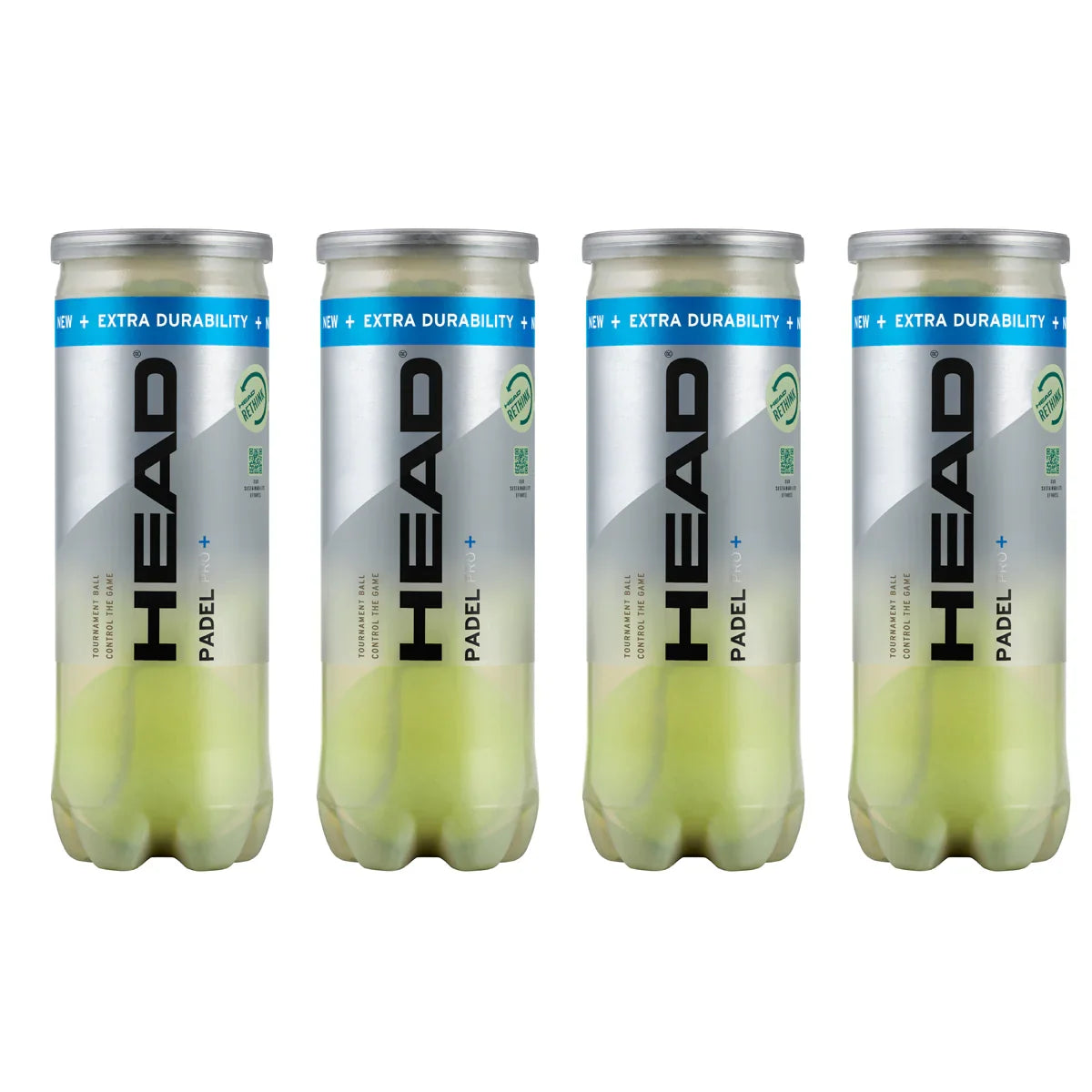 Head Pro + Padel Balls Dozen (4 tubes)