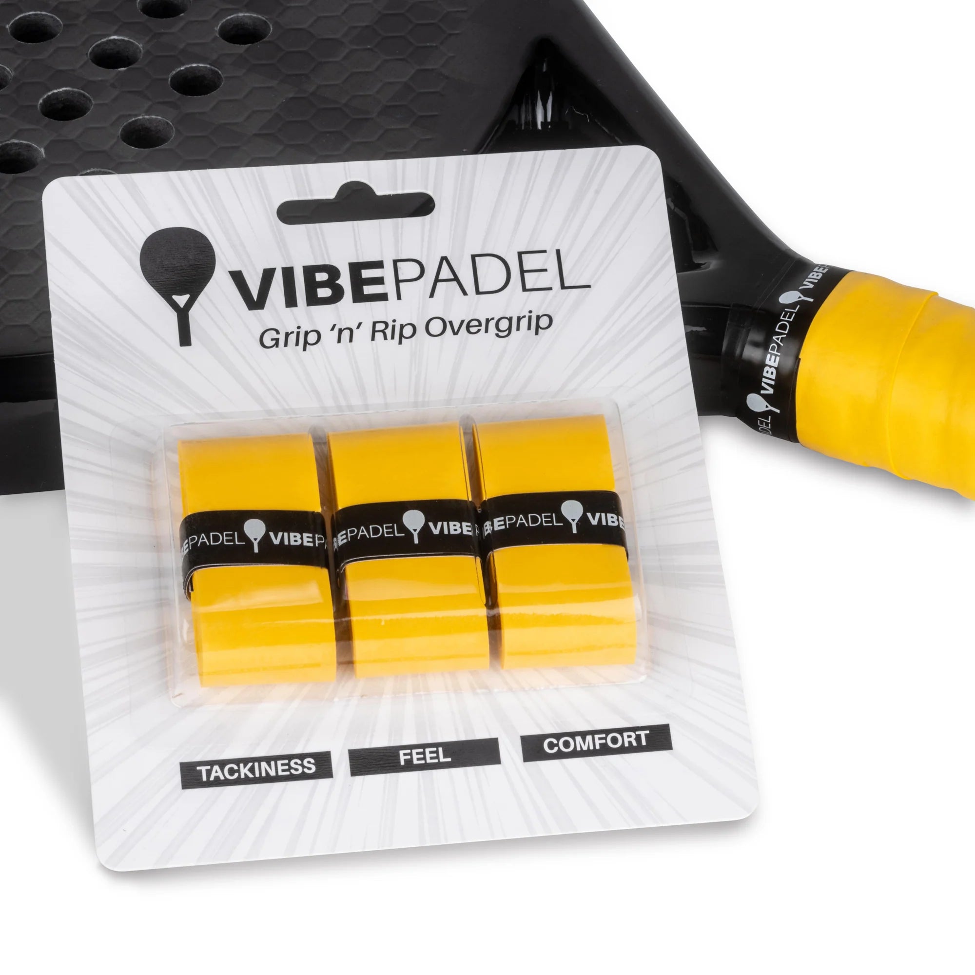 VIBEPADEL Orange Grip 'n' Rip Overgrips