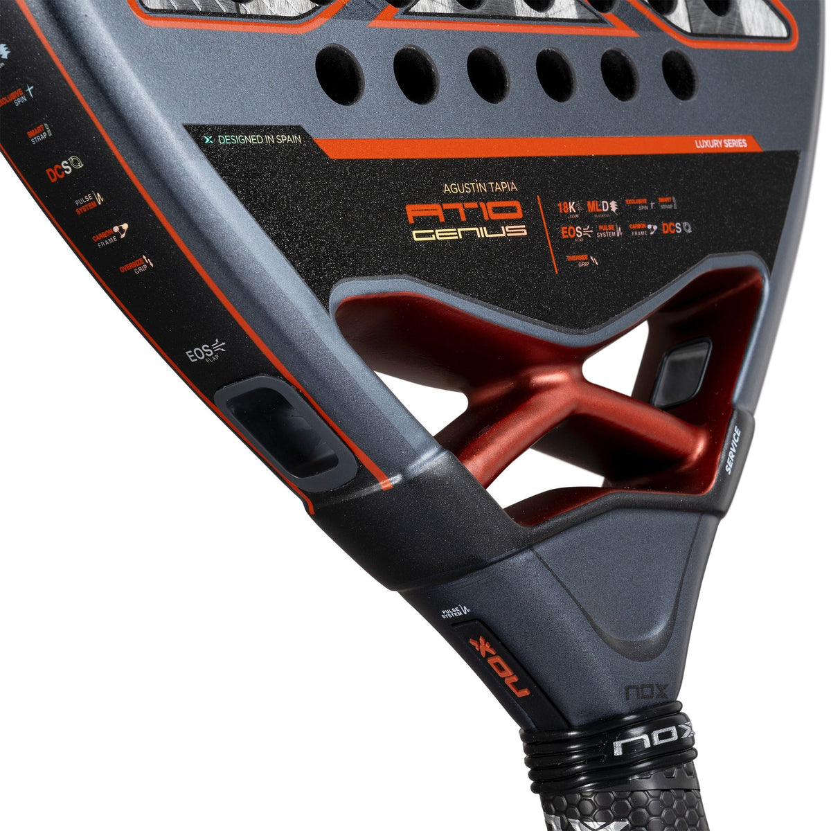 Nox AT10 Genius 18K Alum Padel Racket cap