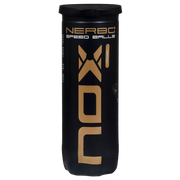 Nox Nerbo+ Speed Padel Balls - tube of 3 pressurised balls