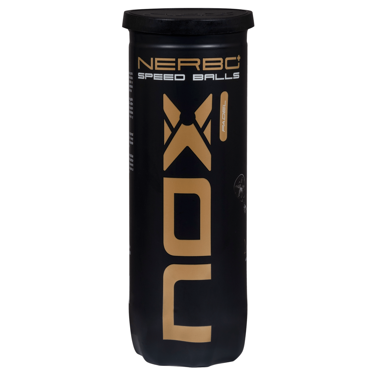 Nox Nerbo+ Speed Padel Balls - tube of 3 pressurised balls