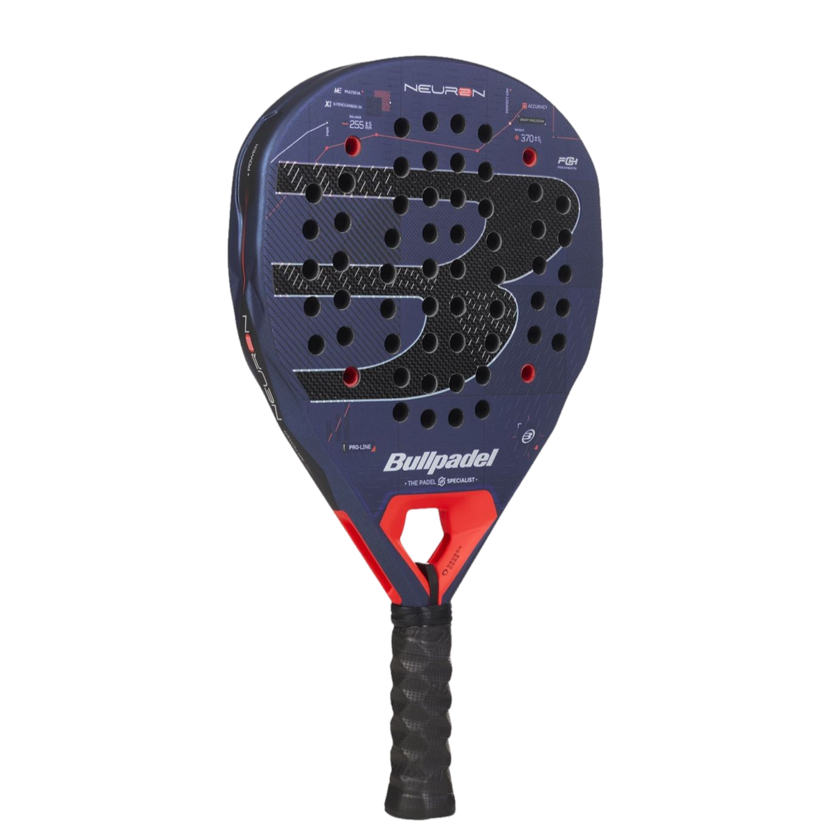 Bullpadel Neuron 02 Padel Racket 27 - angle view
