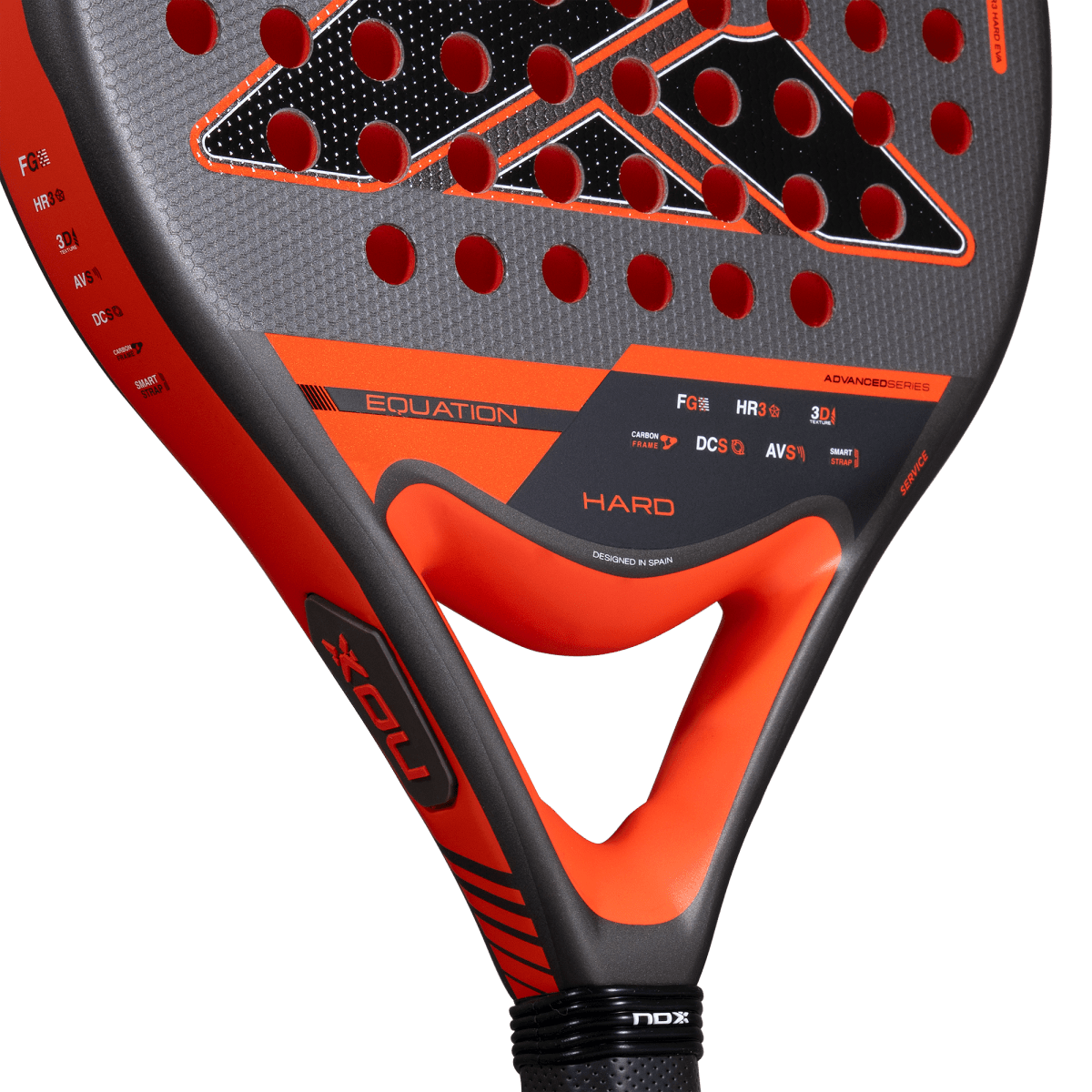 Nox Equation Hard Padel Racket 2027, throat detail