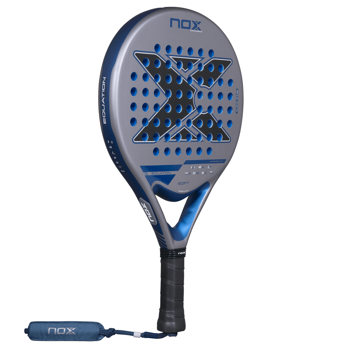 Nox Equation Soft Padel Racket 2027, three-quarter view