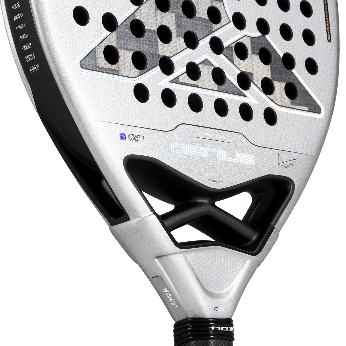 Nox AT10 Genius Attack 12K Alum XTREM Padel Racket 2027, throat detail