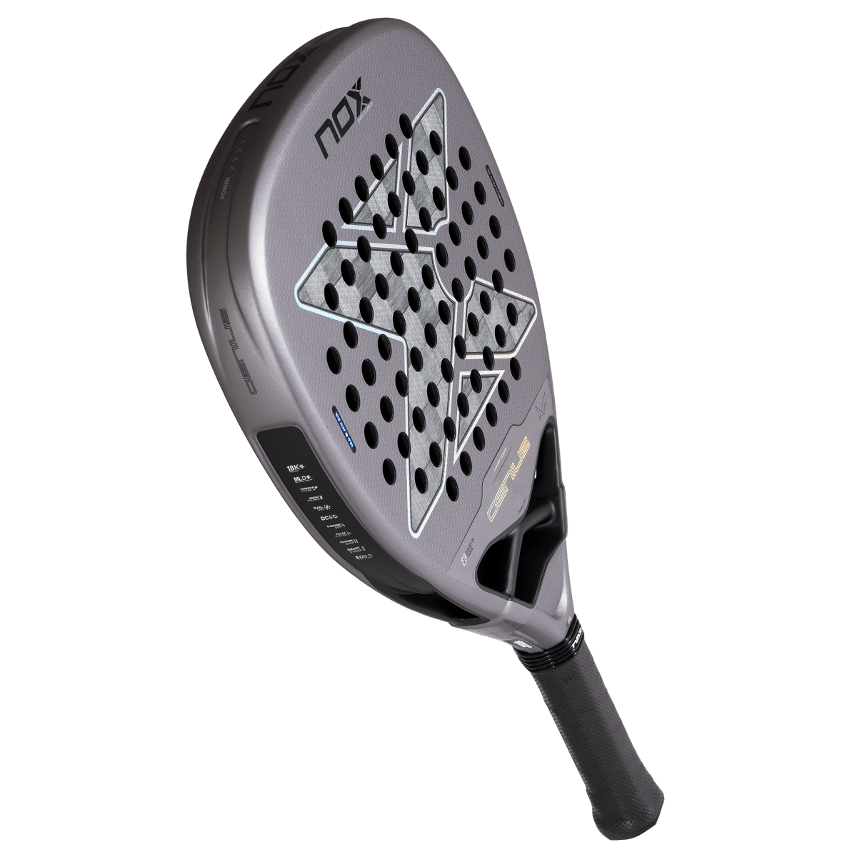 Nox AT10 Genius Attack 18K Alum Padel Racket 2027, throat detail
