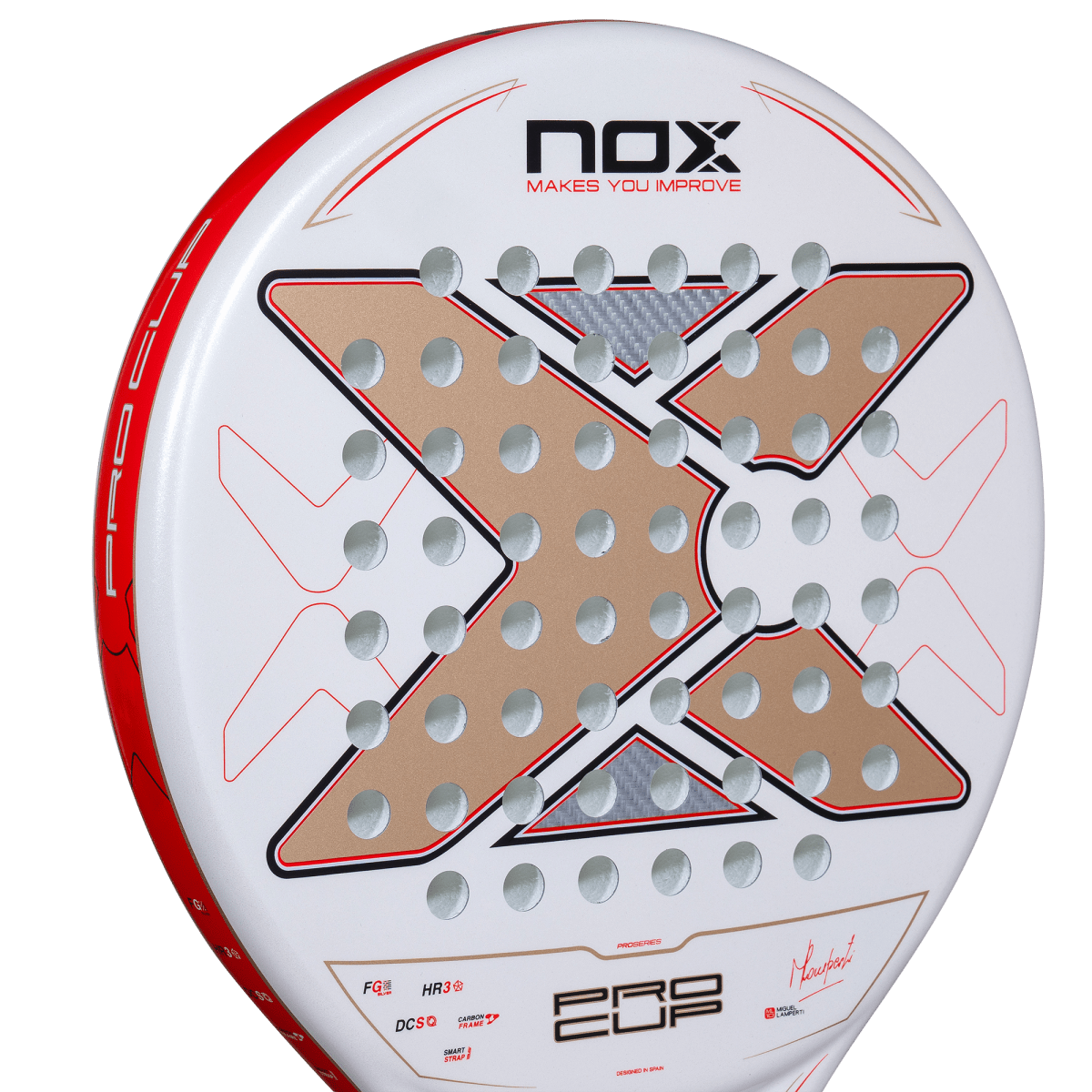 Nox ML10 Pro Cup Coorp Padel Racket 2027, face close-up