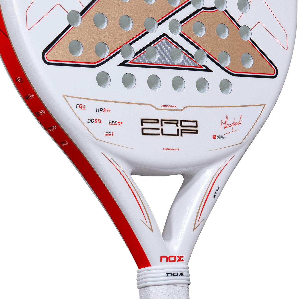 Nox ML10 Pro Cup Coorp Padel Racket 2027, throat detail