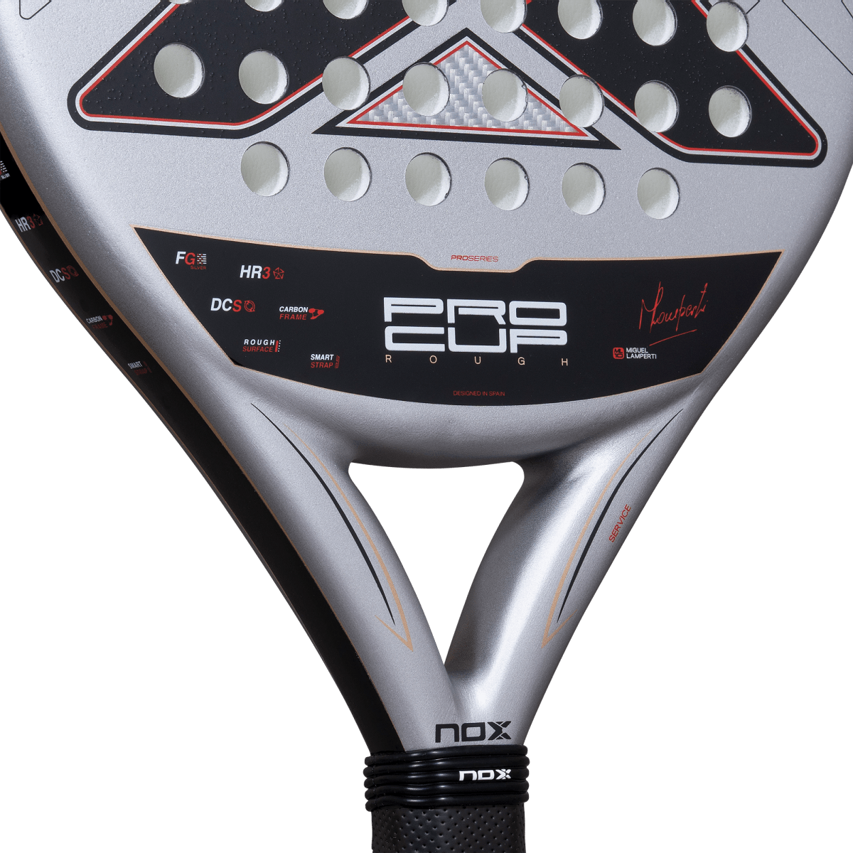 Nox ML10 Pro Cup Rough Padel Racket 2027, throat detail