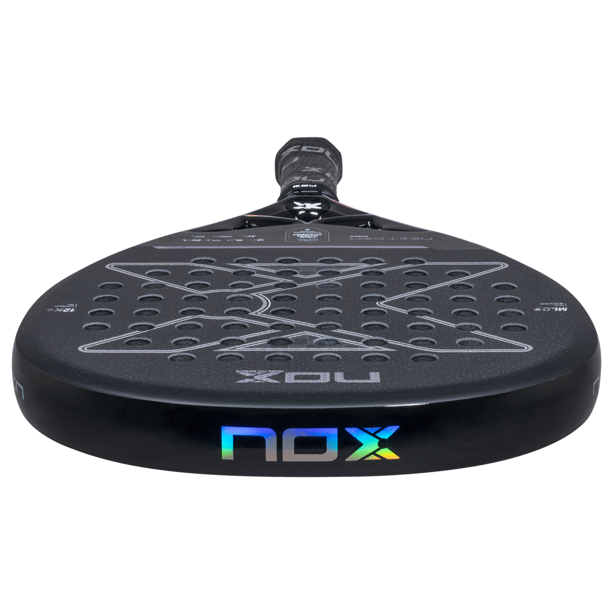 Nox Nextgen Pro Attack 12K Padel Racket, face detail