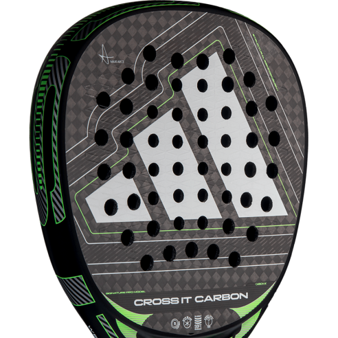 Adidas Cross IT Carbon Padel Racket 2026 - top edge view