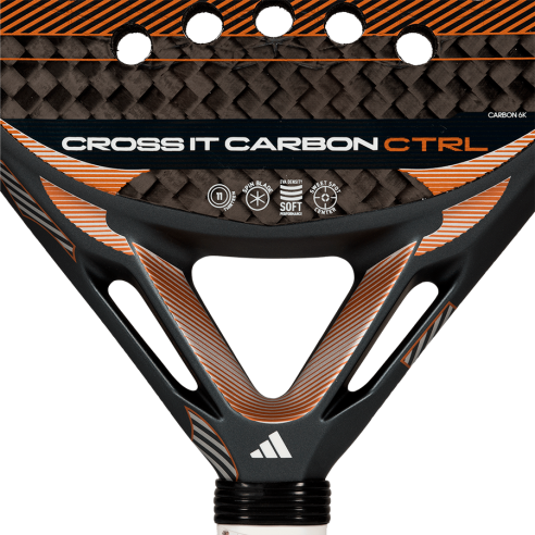 Adidas Cross IT Carbon Ctrl Padel Racket 2026 - handle detail