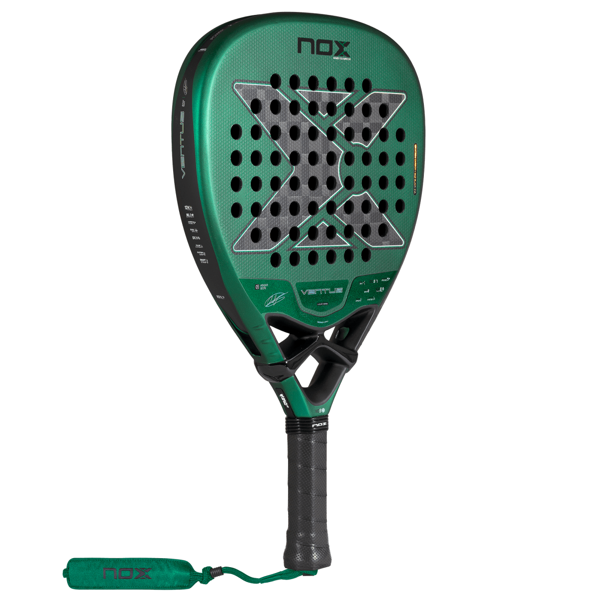 Nox Ventus Attack 12K XTREM Padel Racket 2027, three-quarter view