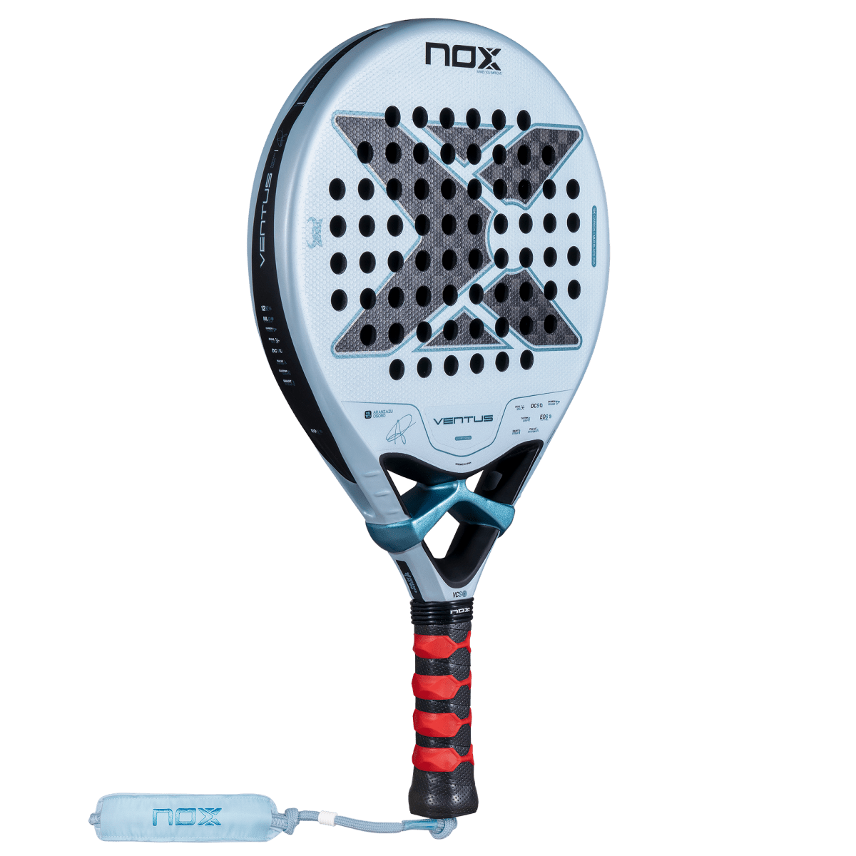 Nox VK10 Ventus Control 12K Padel Racket 2027, three-quarter view