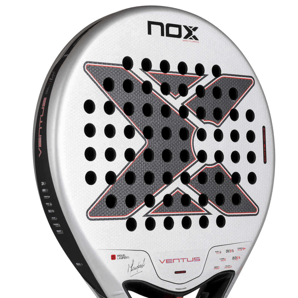Nox ML10 Ventus Control 3K Padel Racket 2027, face close-up