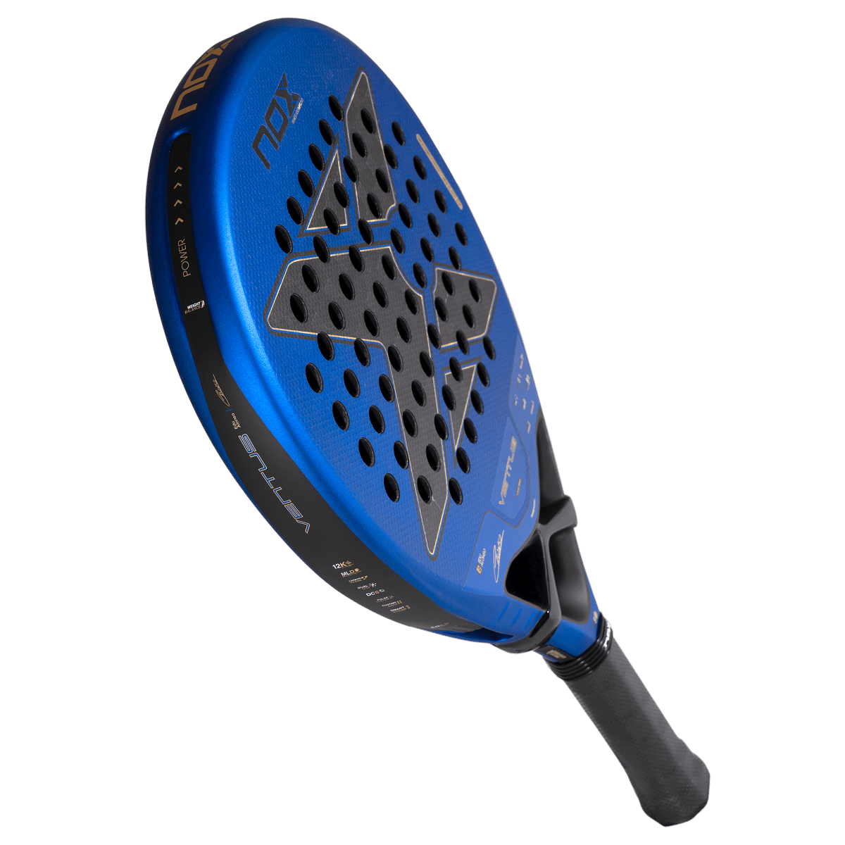 Nox EA10 Ventus Hybrid 12K XTREM Padel Racket 2027, angled view