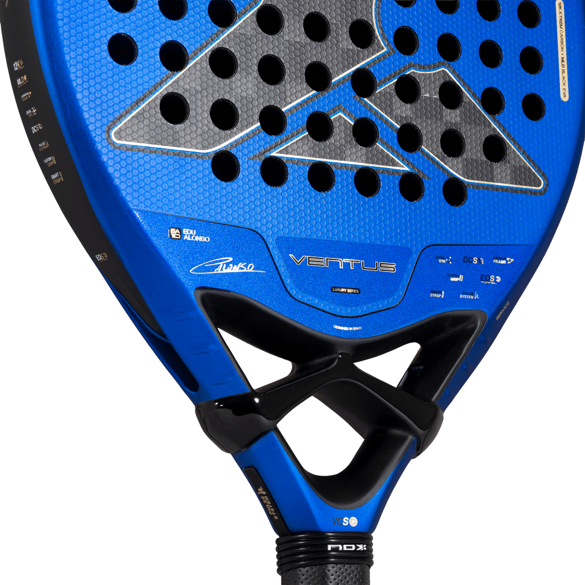 Nox EA10 Ventus Hybrid 12K XTREM Padel Racket 2027, throat detail