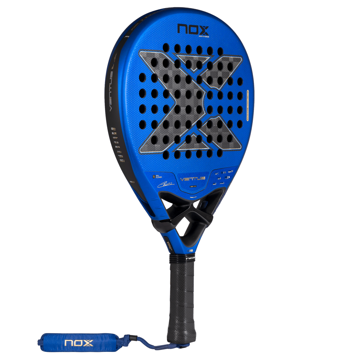 Nox EA10 Ventus Hybrid 12K XTREM Padel Racket 2027, three-quarter view
