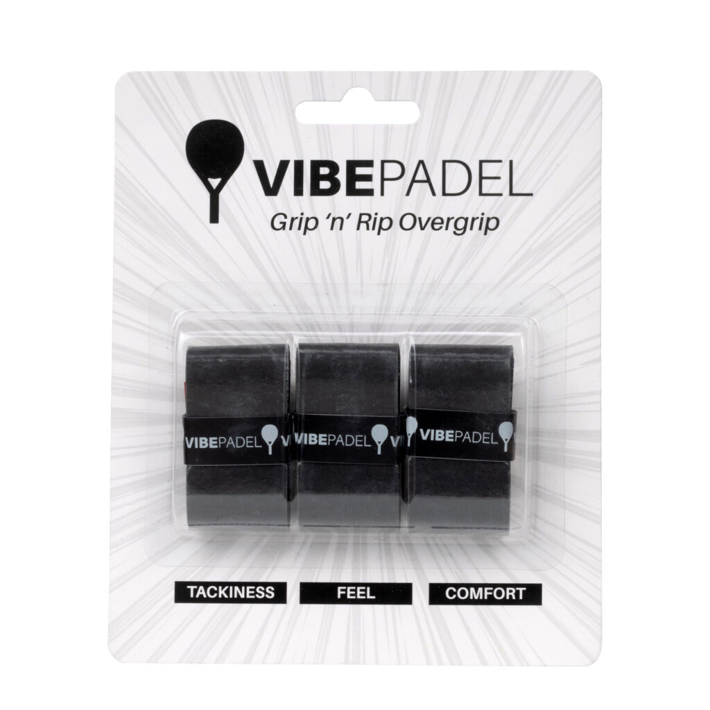 VIBEPADEL Black Grip 'n' Rip Overgrips